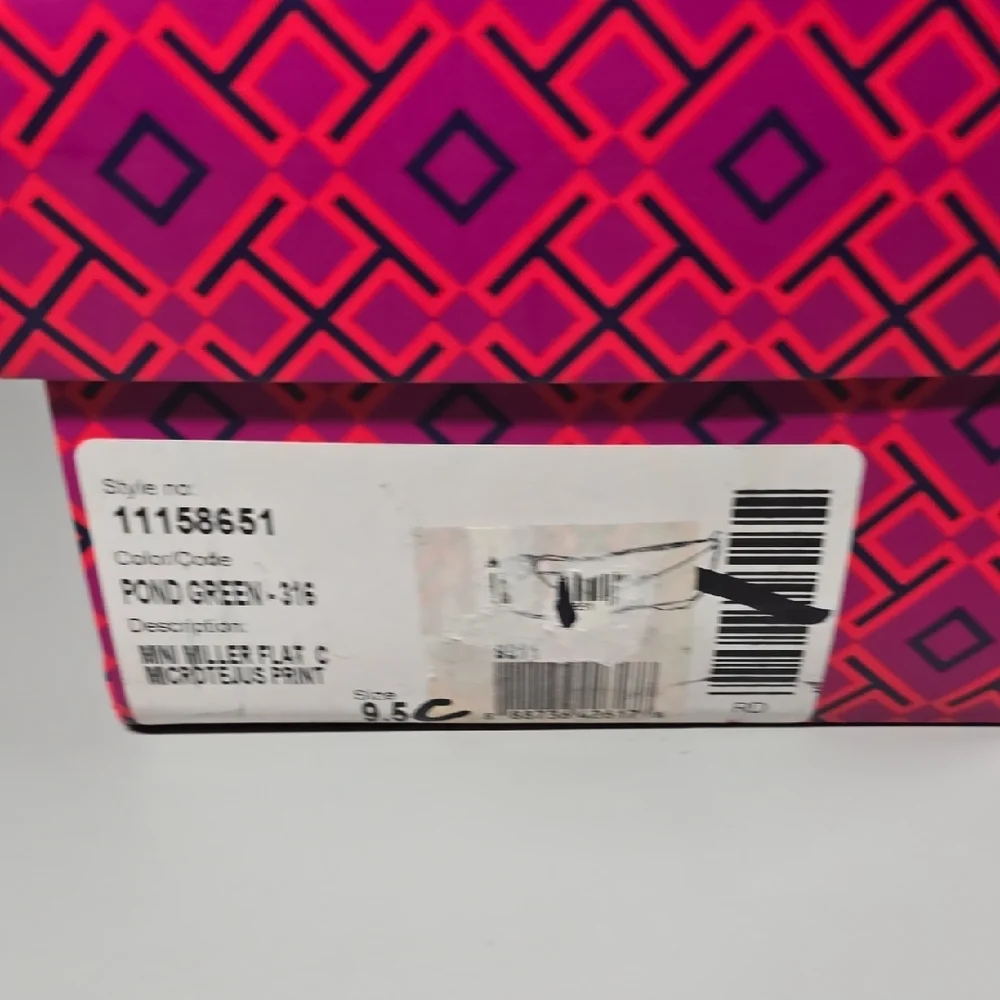 Tory Burch Women's Teal Flats with Logo Detail